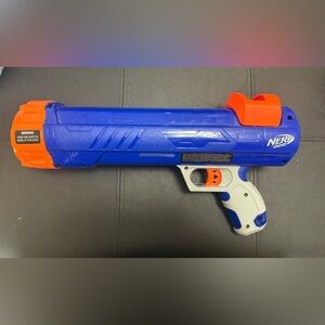 Nerf Dog Tennis Ball Blaster Dog Toy, Large Blue and Orange, up to 50ft.